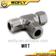 316SS Gas Pipe Fittings Male Run Tee